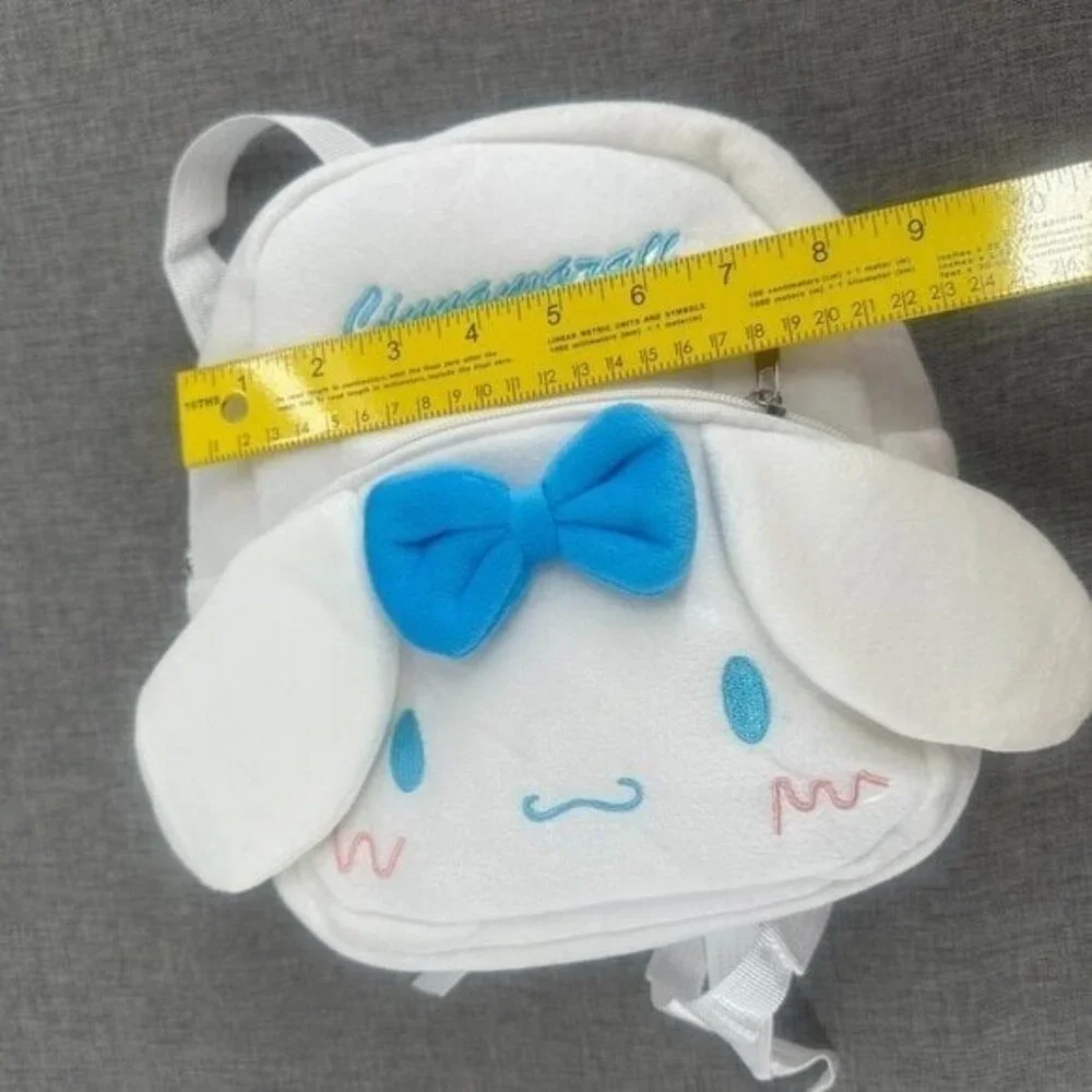 New! Girls Kids Teens Cinnamoroll Plush Backpack White Lightweight 8.5